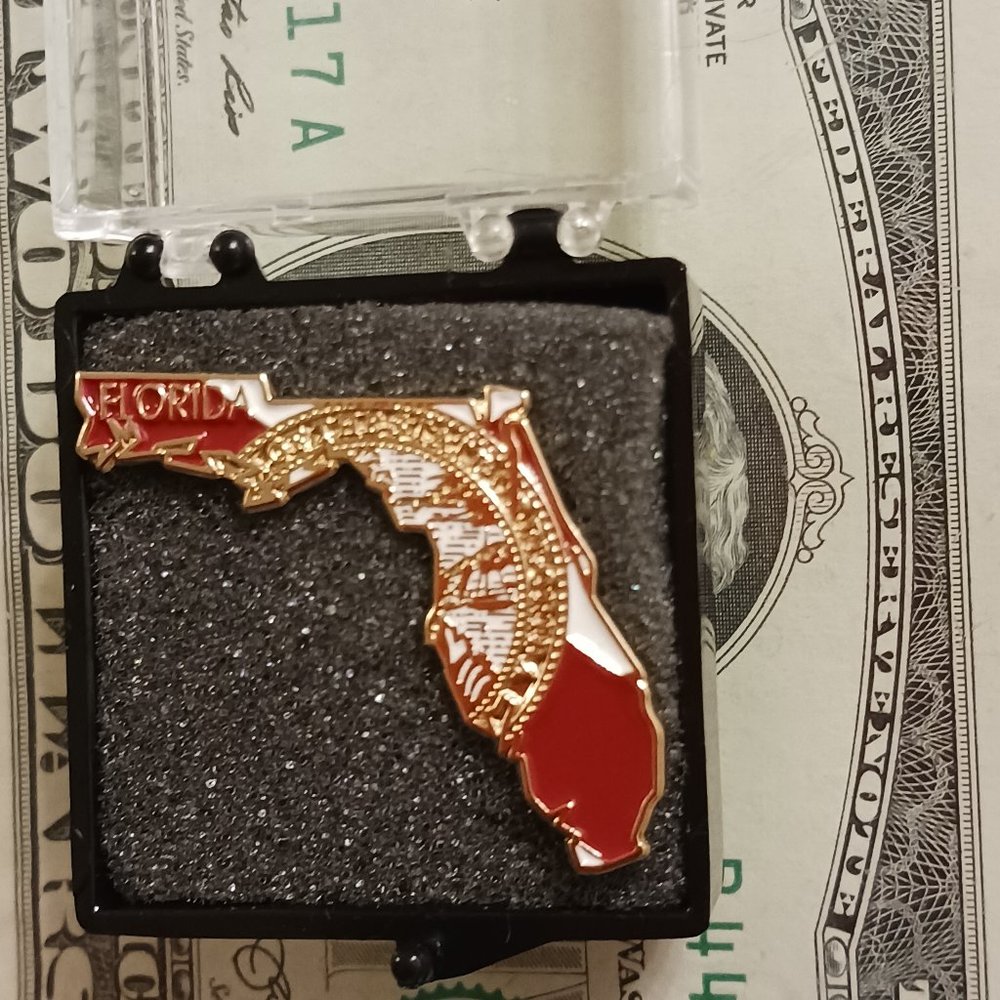 Florida State Lapel Pin (Red)